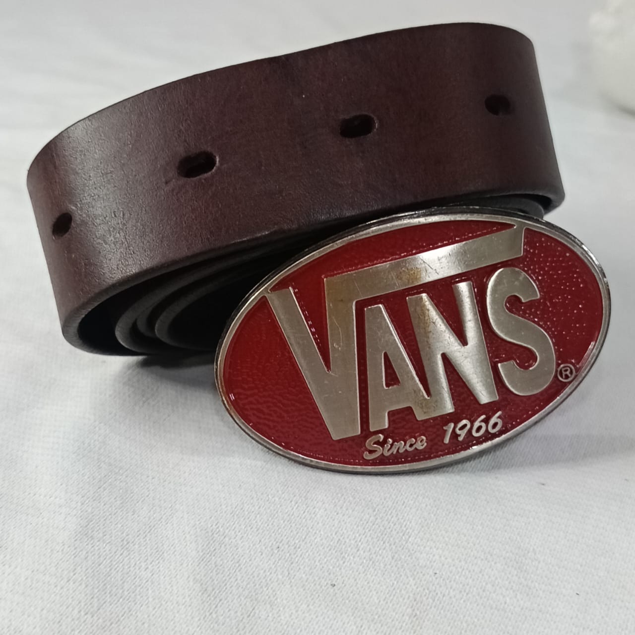 Ceinture vans 1966 en cuir vintage original homme