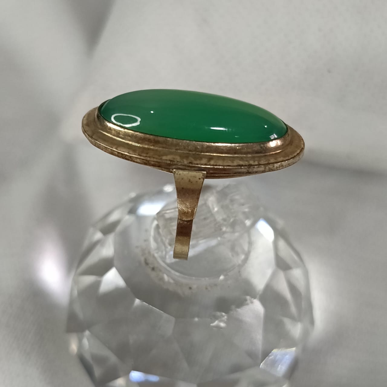 خاتم نسائي بلاكي بحجر طبيعي