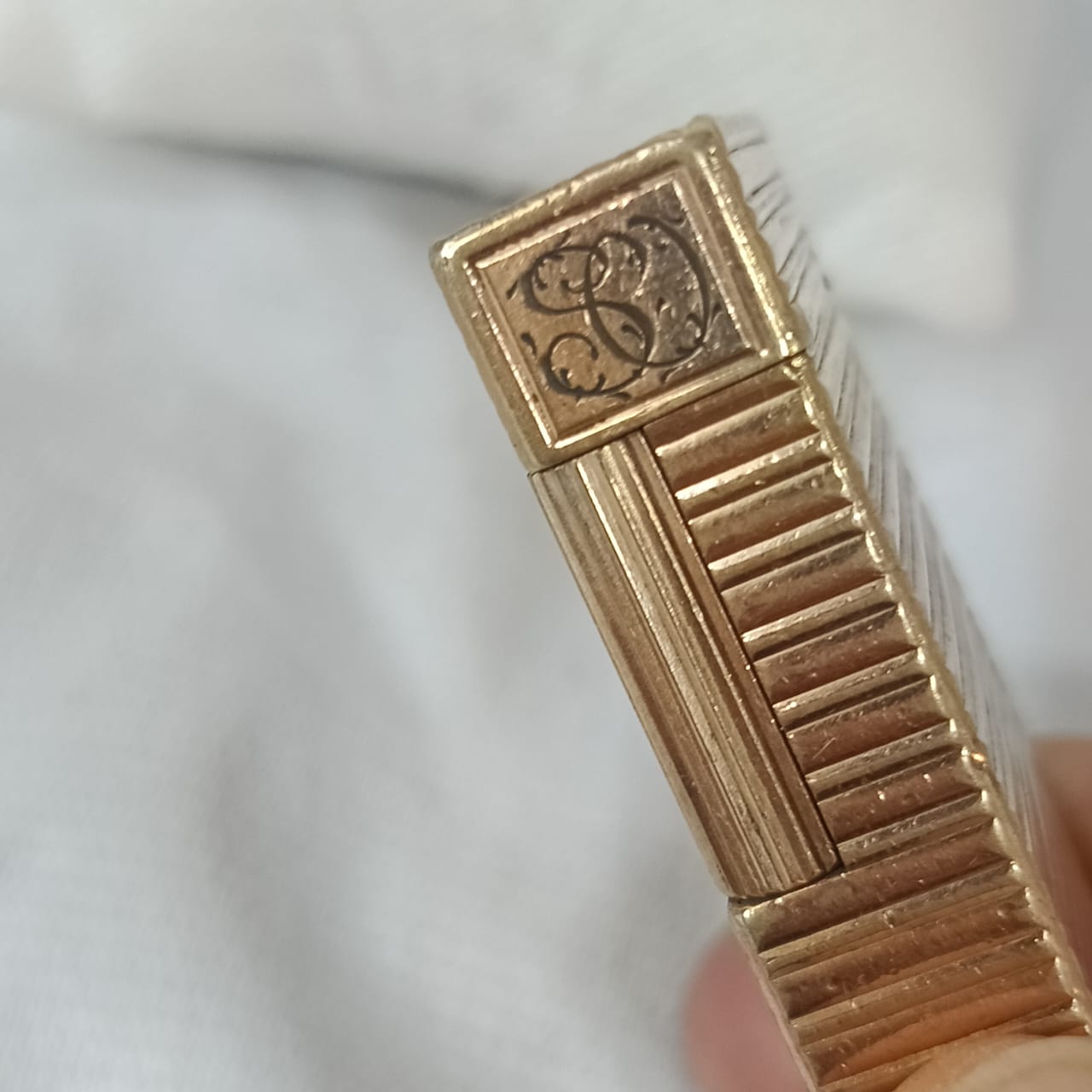 Briquet Dupont en Plaqué Or Vintage Original 6cm/3.5cm