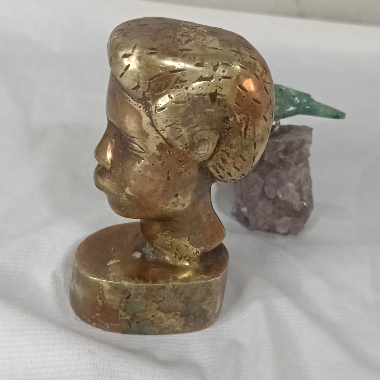 Ancien Statut en Bronze Doré Vintage 12cm/7cm