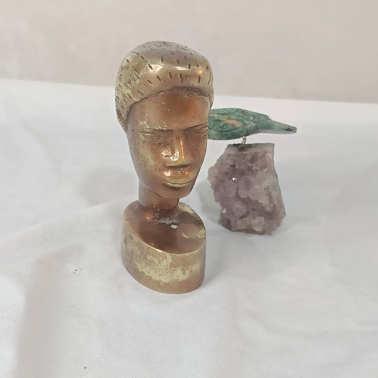 Ancien Statut en Bronze Doré Vintage 12cm/7cm