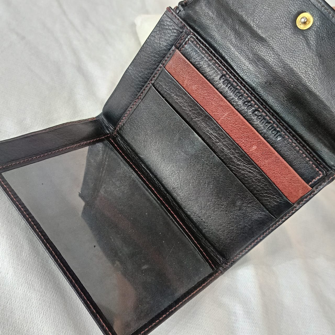Portefeuille en cuir vintage original