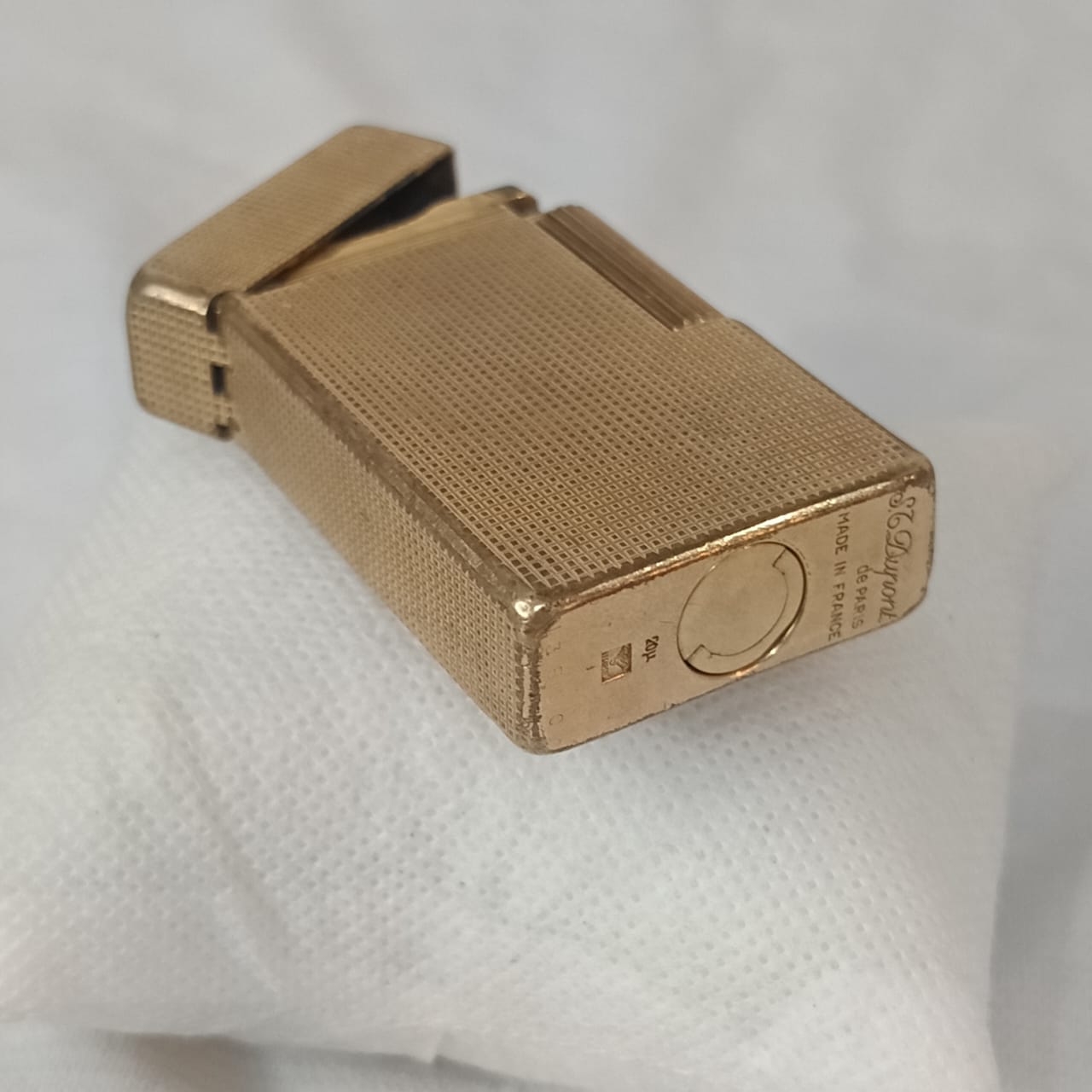 Briquet Dupont en plaqué or vintage original