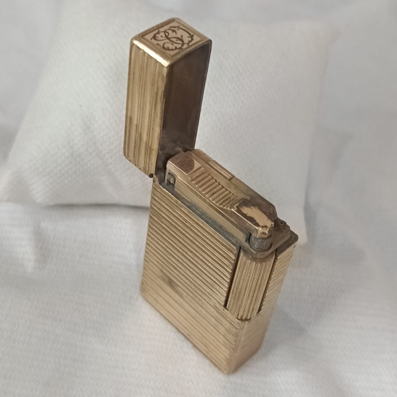 Briquet Dupont en plaqué or vintage original