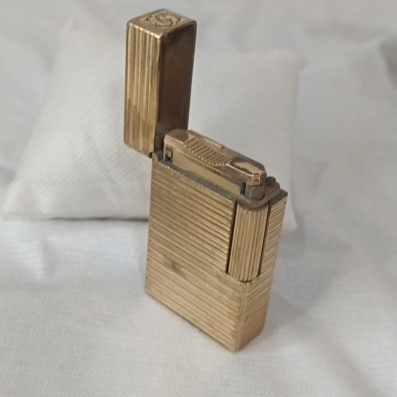 Briquet Dupont en plaqué or vintage original