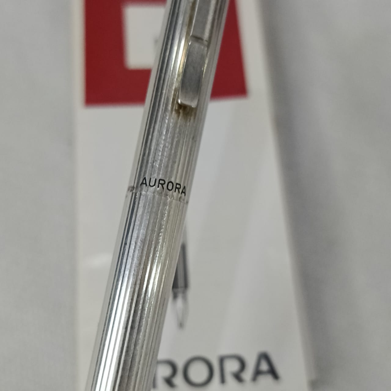 Stylo plume Aurora argent et or 14k