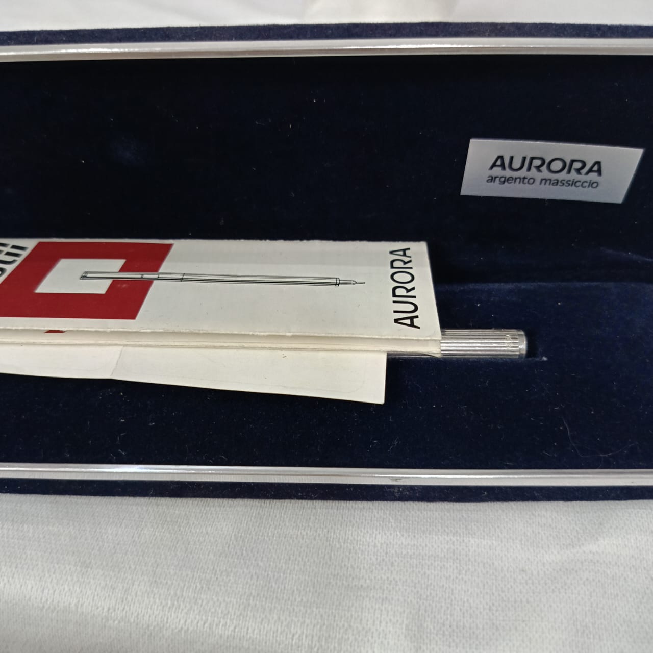 Stylo plume Aurora argent et or 14k