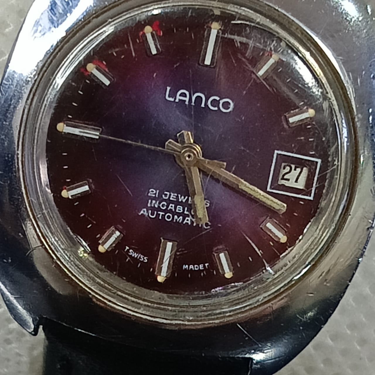 Montre lanco suisse automatique femme original vintage
