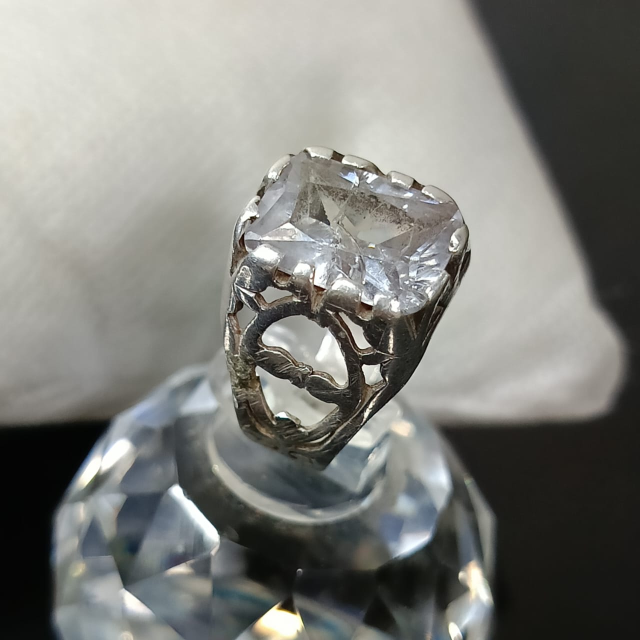 خاتم فضة بحجر دف نجفي