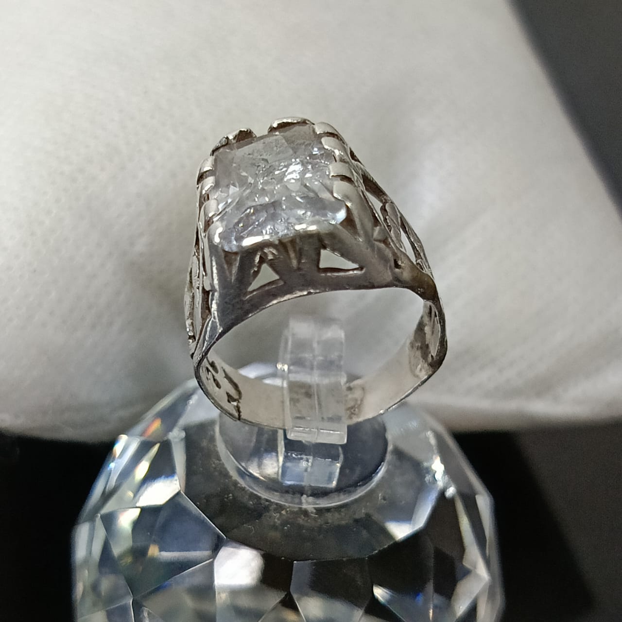 خاتم فضة بحجر دف نجفي