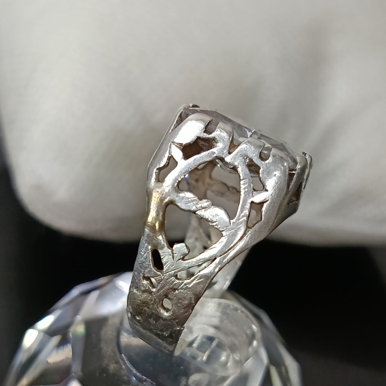 خاتم فضة بحجر دف نجفي