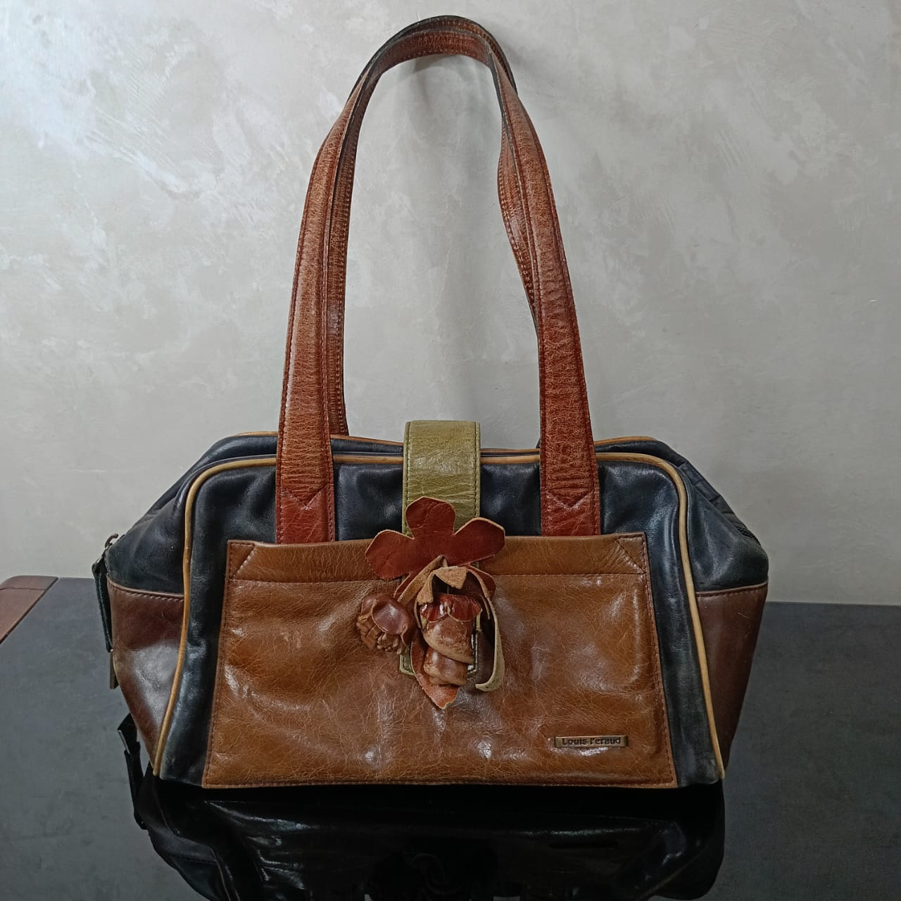 Sac louis ferauf paris en cuir vintage original