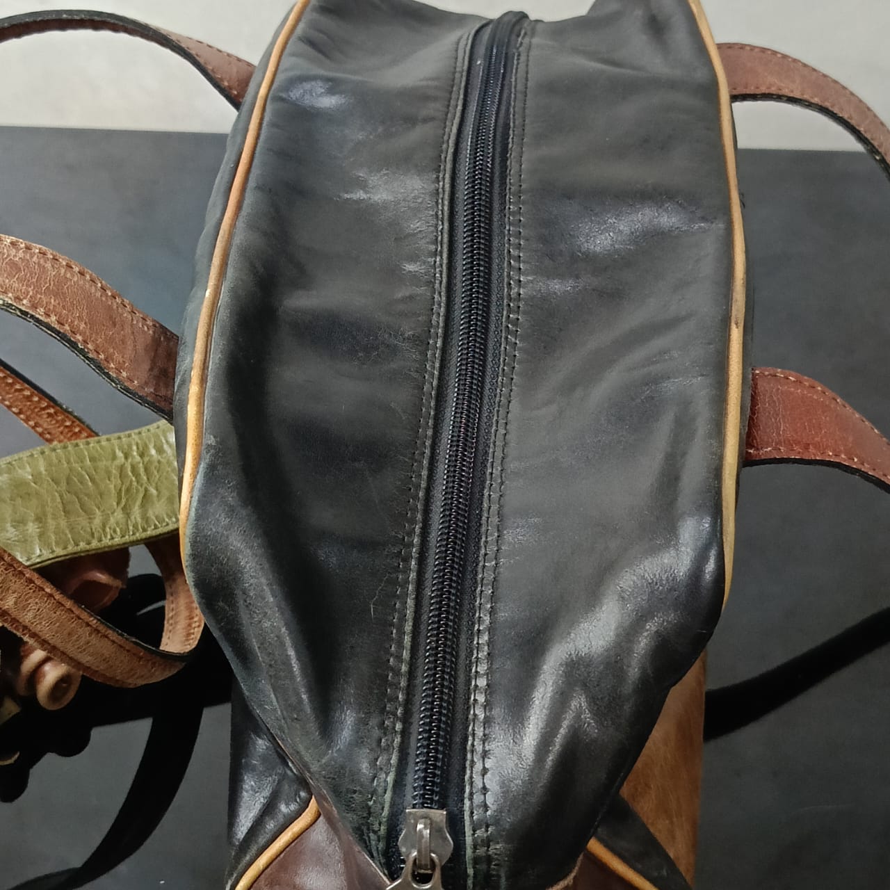 Sac louis ferauf paris en cuir vintage original