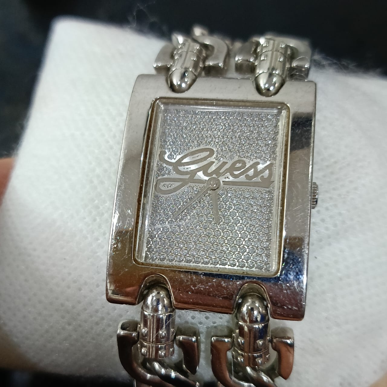 Montre Guess Femme original plaqué or Blanc