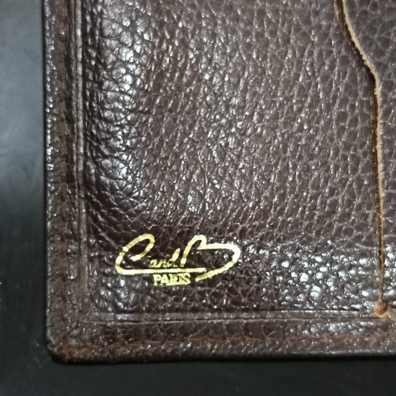 Portefeuille G&amp;B paris en cuir vintage