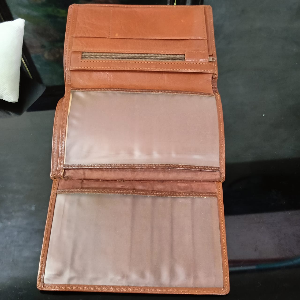 Portefeuille spirit en cuir vintage original