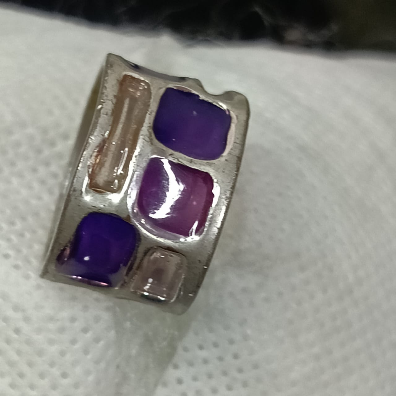 خاتم بلاكي أبيض