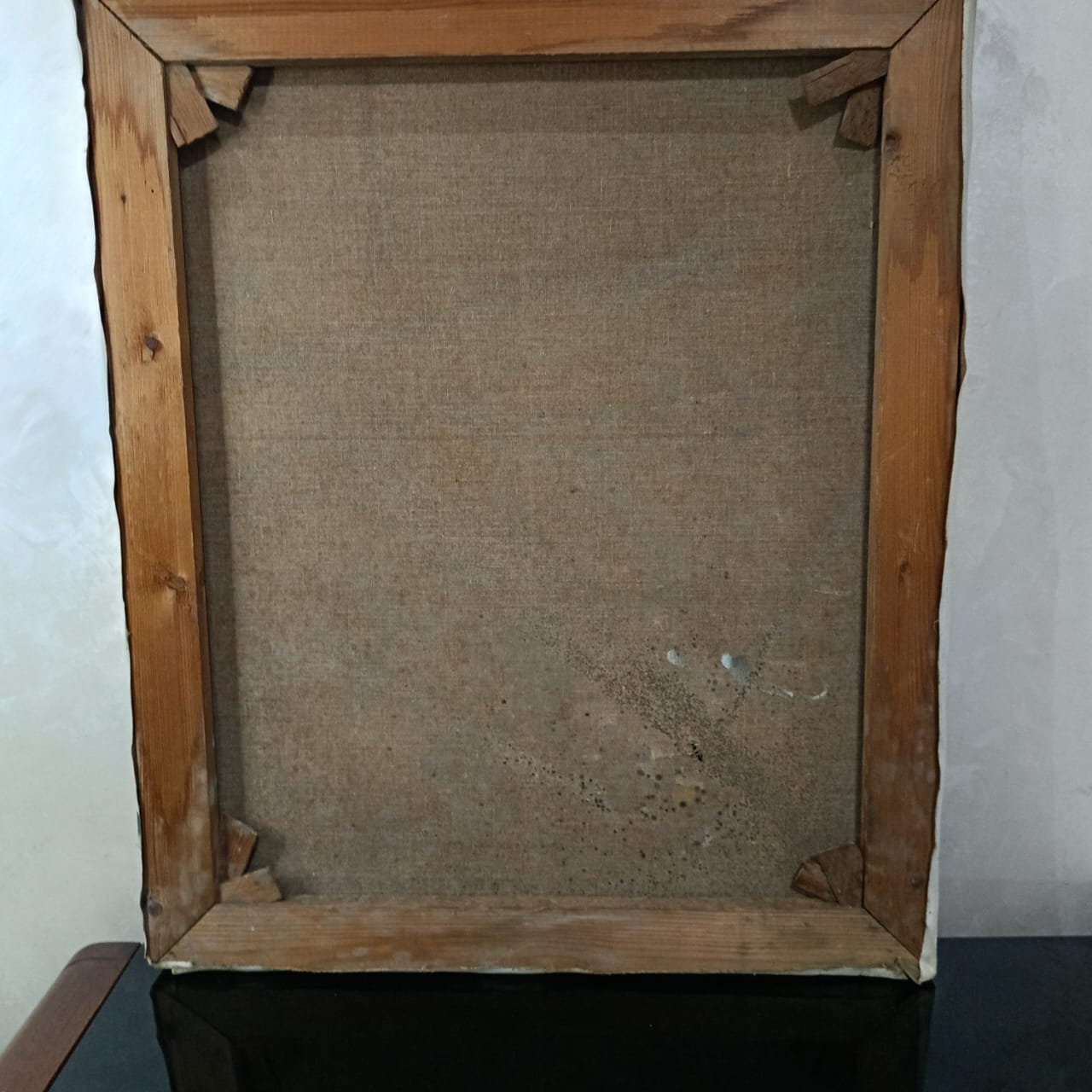 Ancien tableau vintage original sur toile signée