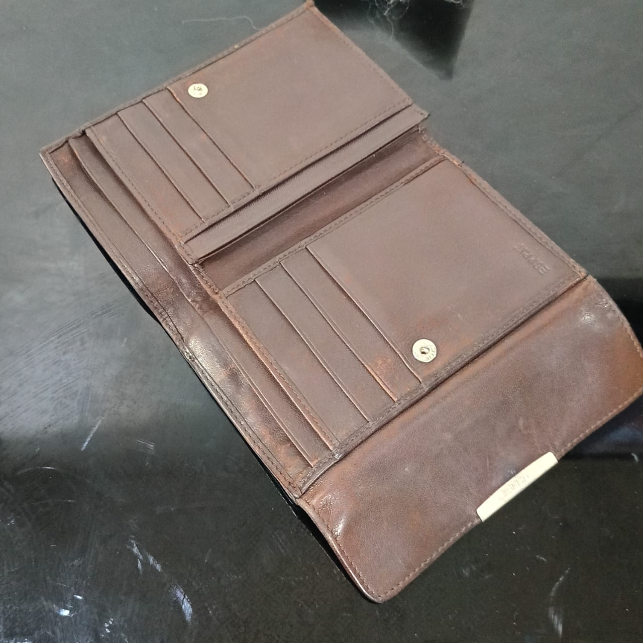 Portefeuille esprit original en cuir vintage