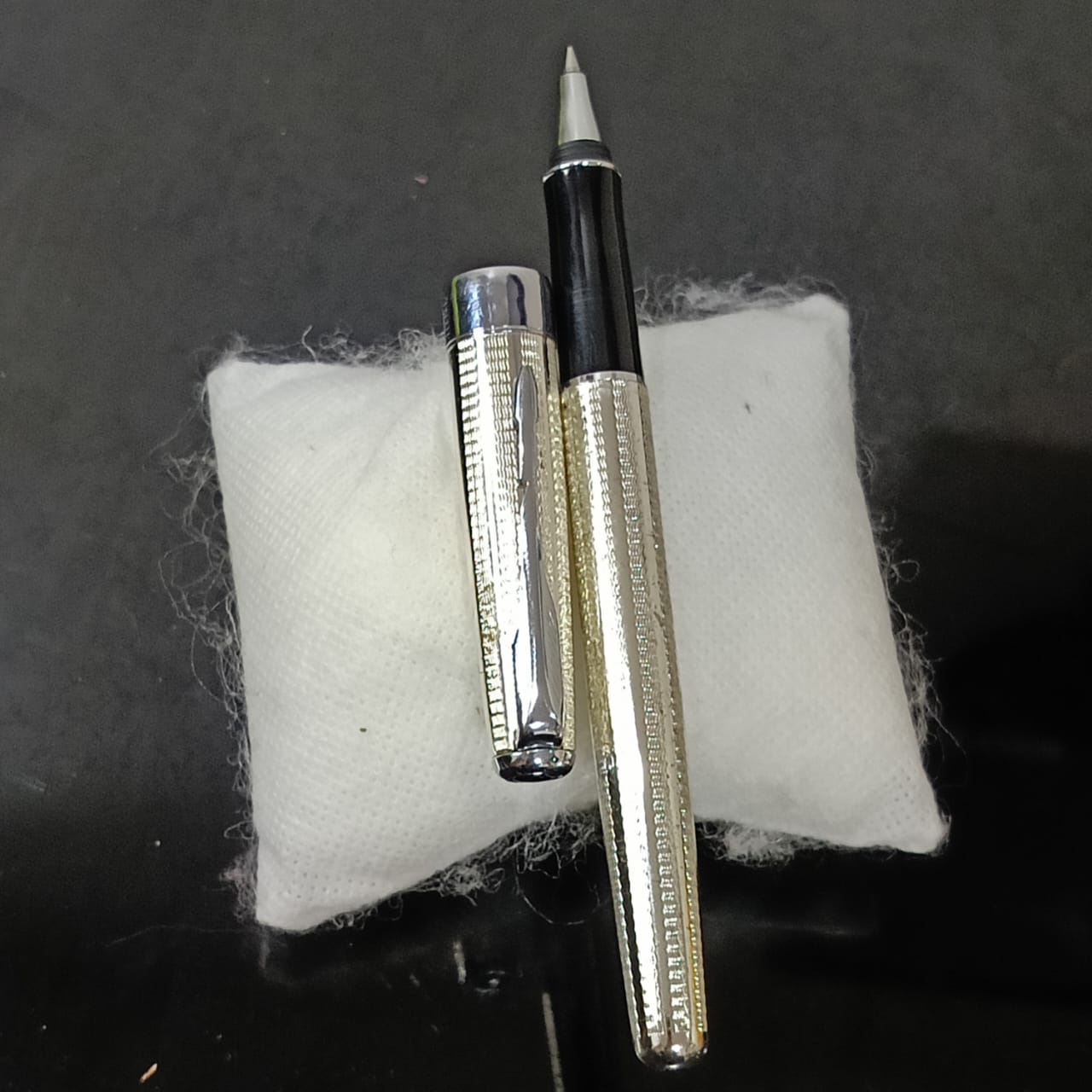 Stylo Parker sonnet USA original plaqué or blanc