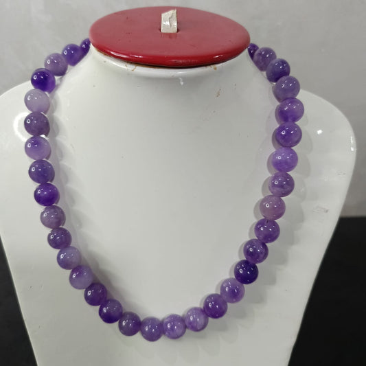 عقد تحفة بحجر امتيست طبيعي