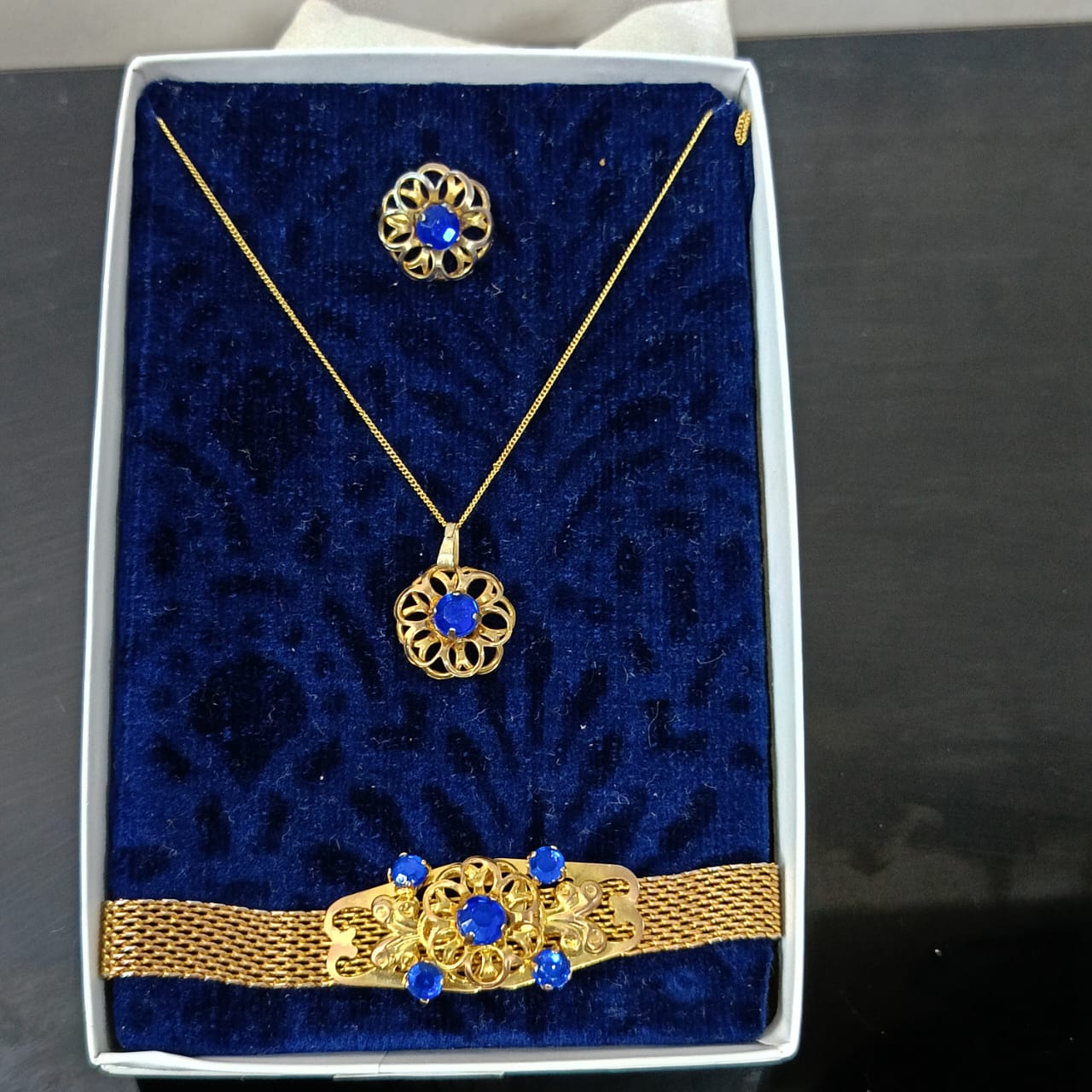 Ancien parure en plaqué or vintage