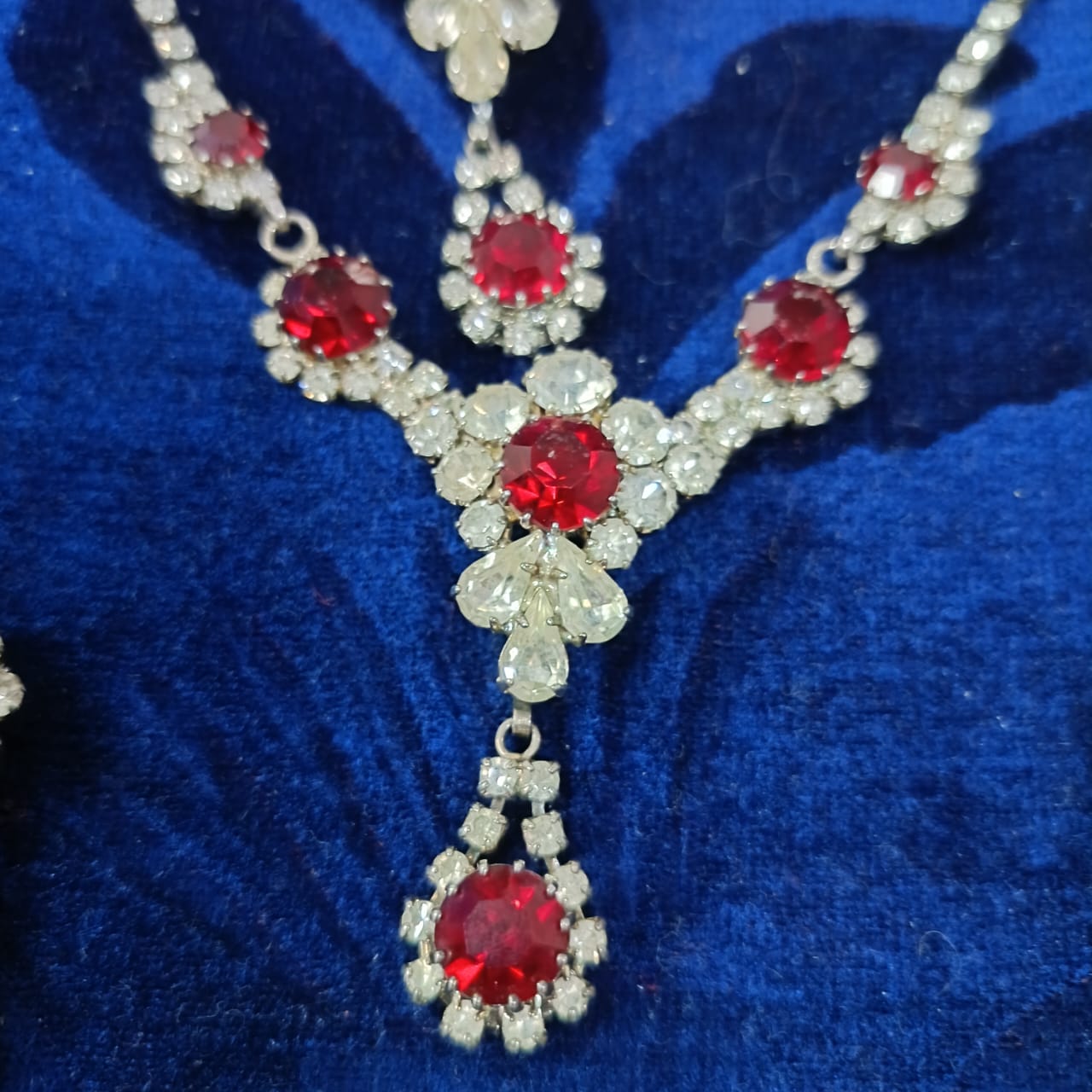 Ancien parure en plaqué or blanc vintage