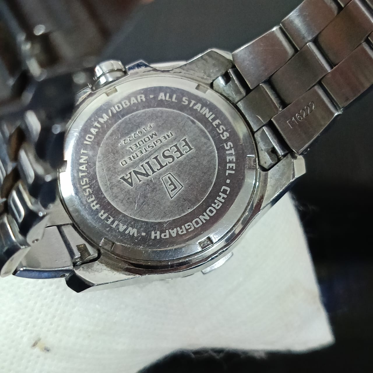 Montre Festina homme acier original