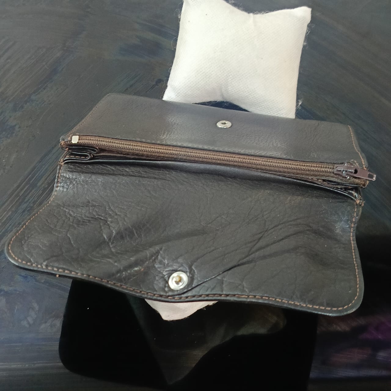 Portefeuille Arthur et Aston en cuir vintage original