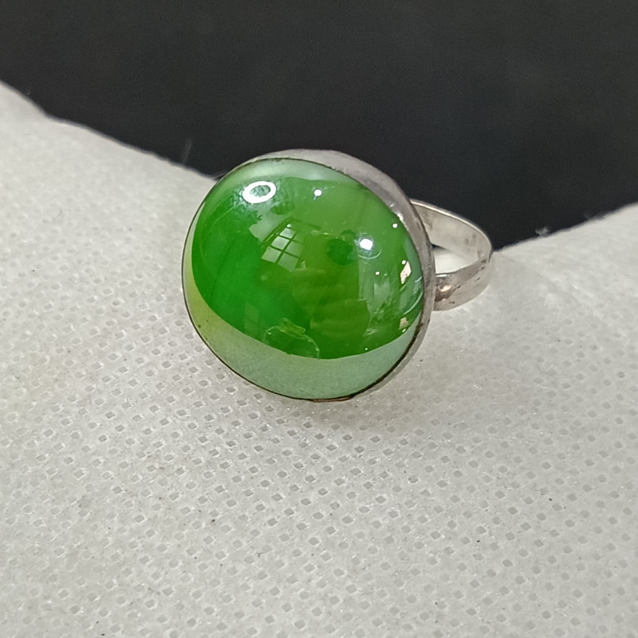 خاتم فضة نسائي جميل