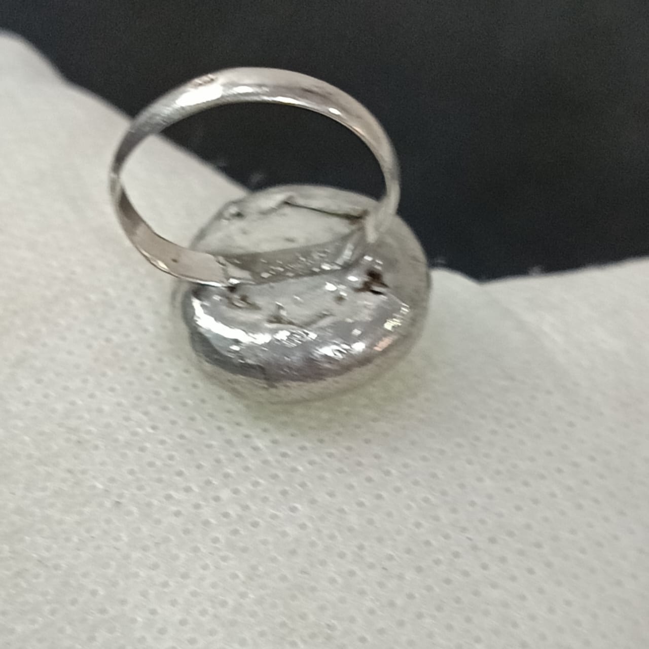 خاتم فضة نسائي جميل