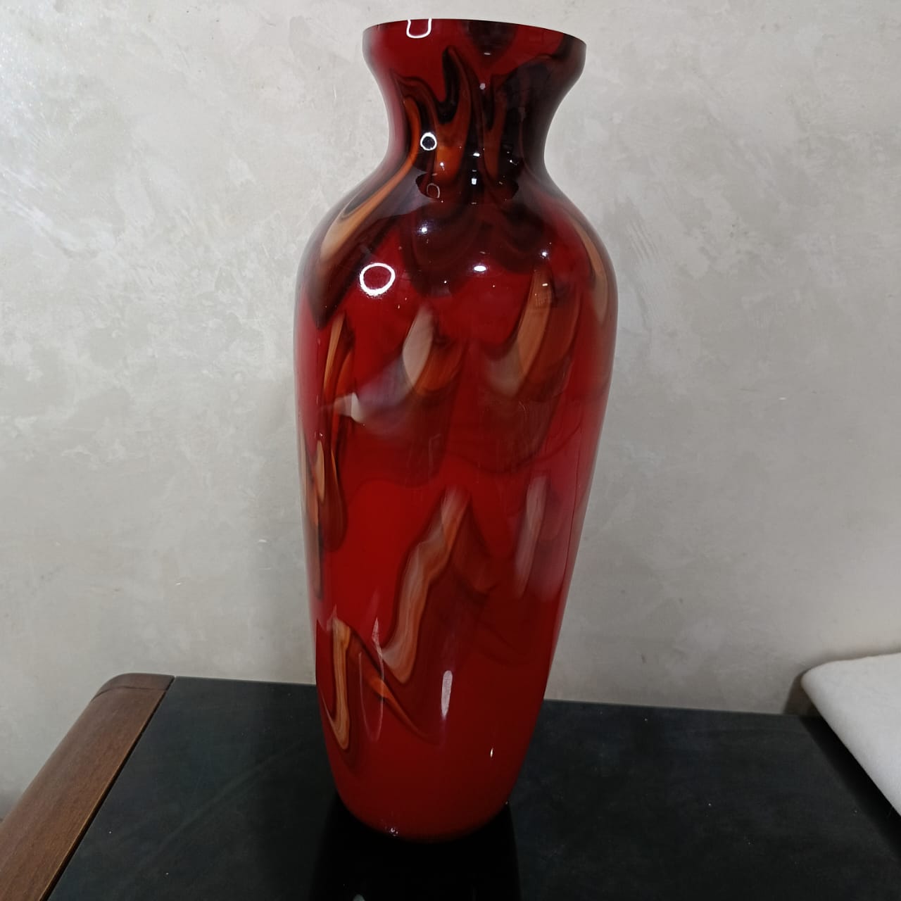Vase vintage en pétte de verre