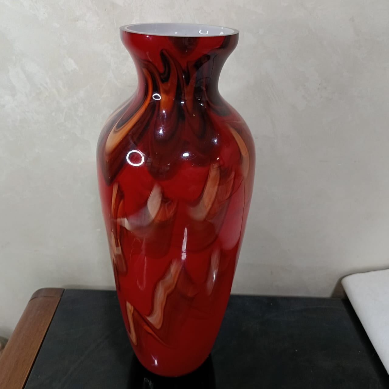 Vase vintage en pétte de verre