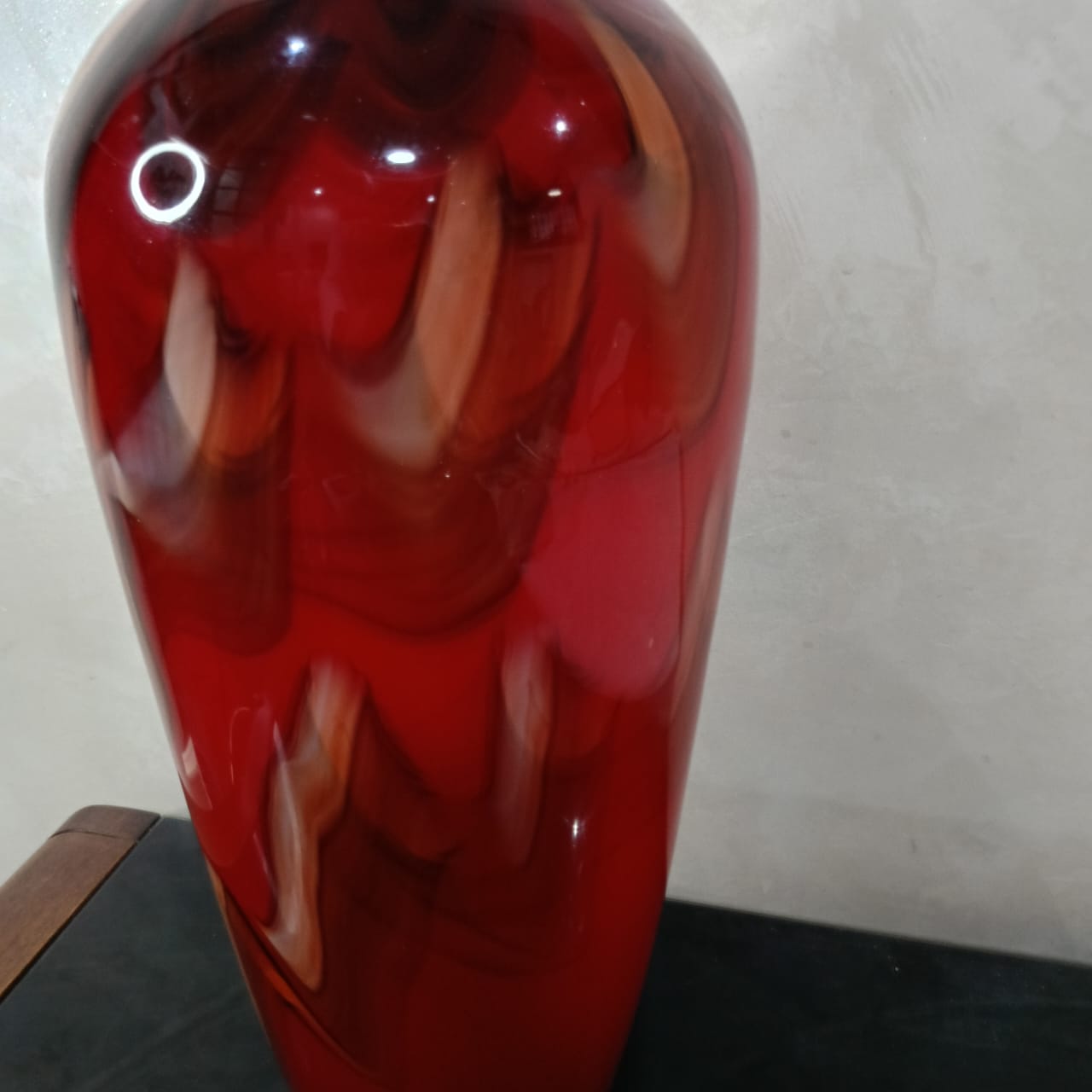 Vase vintage en pétte de verre