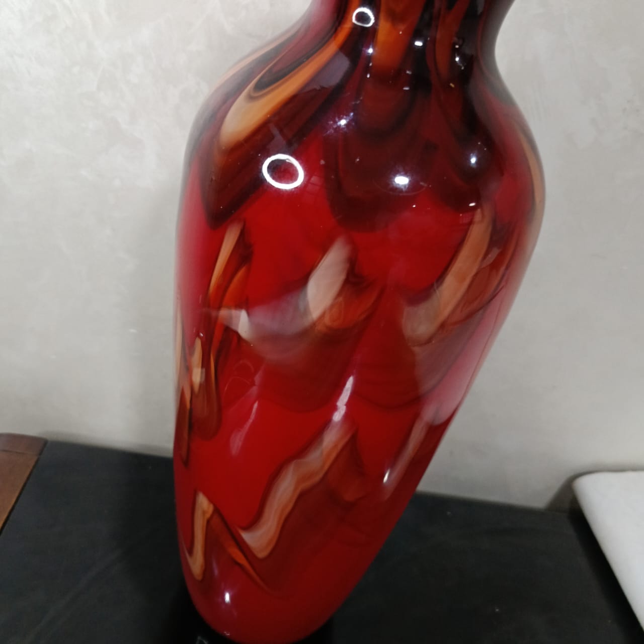 Vase vintage en pétte de verre
