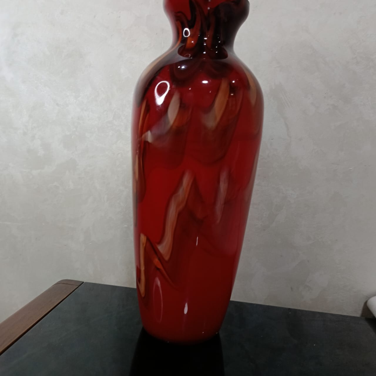 Vase vintage en pétte de verre