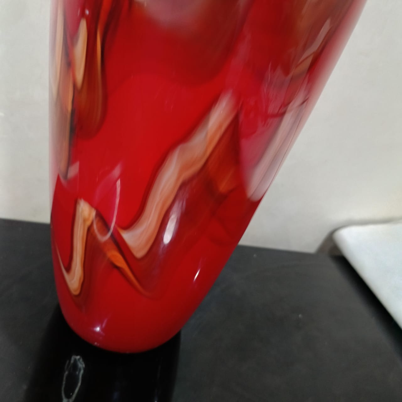 Vase vintage en pétte de verre