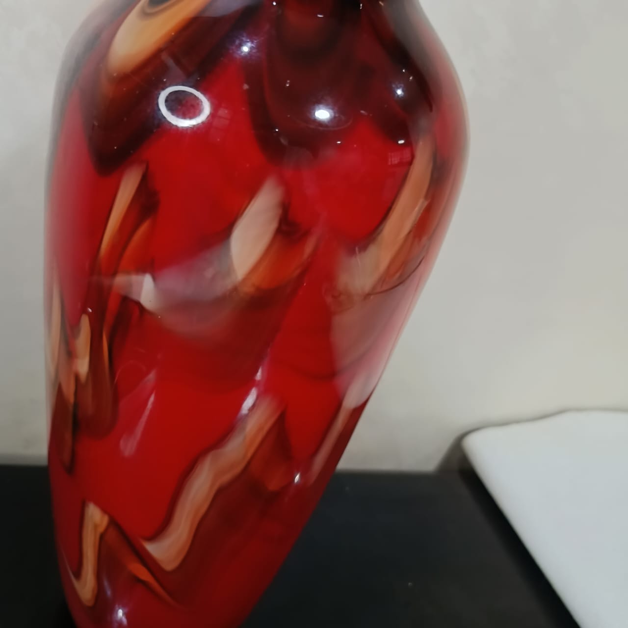 Vase vintage en pétte de verre