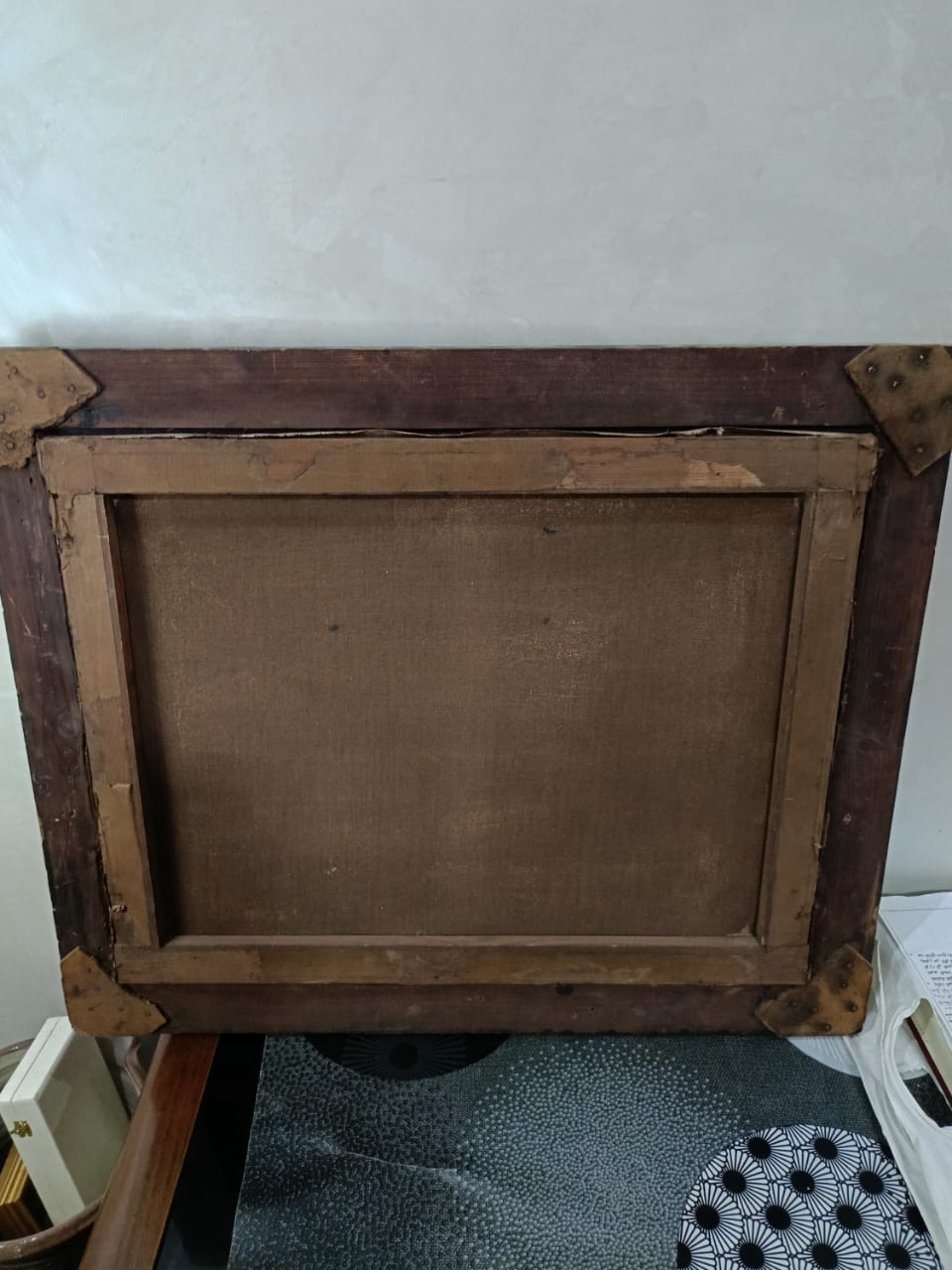 Ancien tableau vintage original huile sur toile signée par Théodore Girard