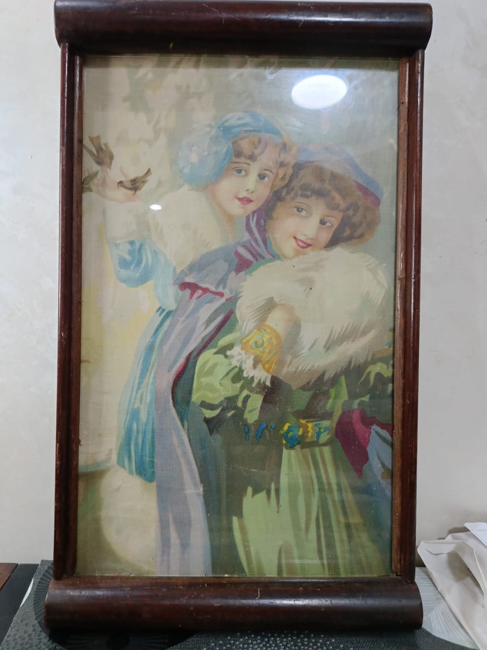 Ancien tableau vintage original huile sur toile