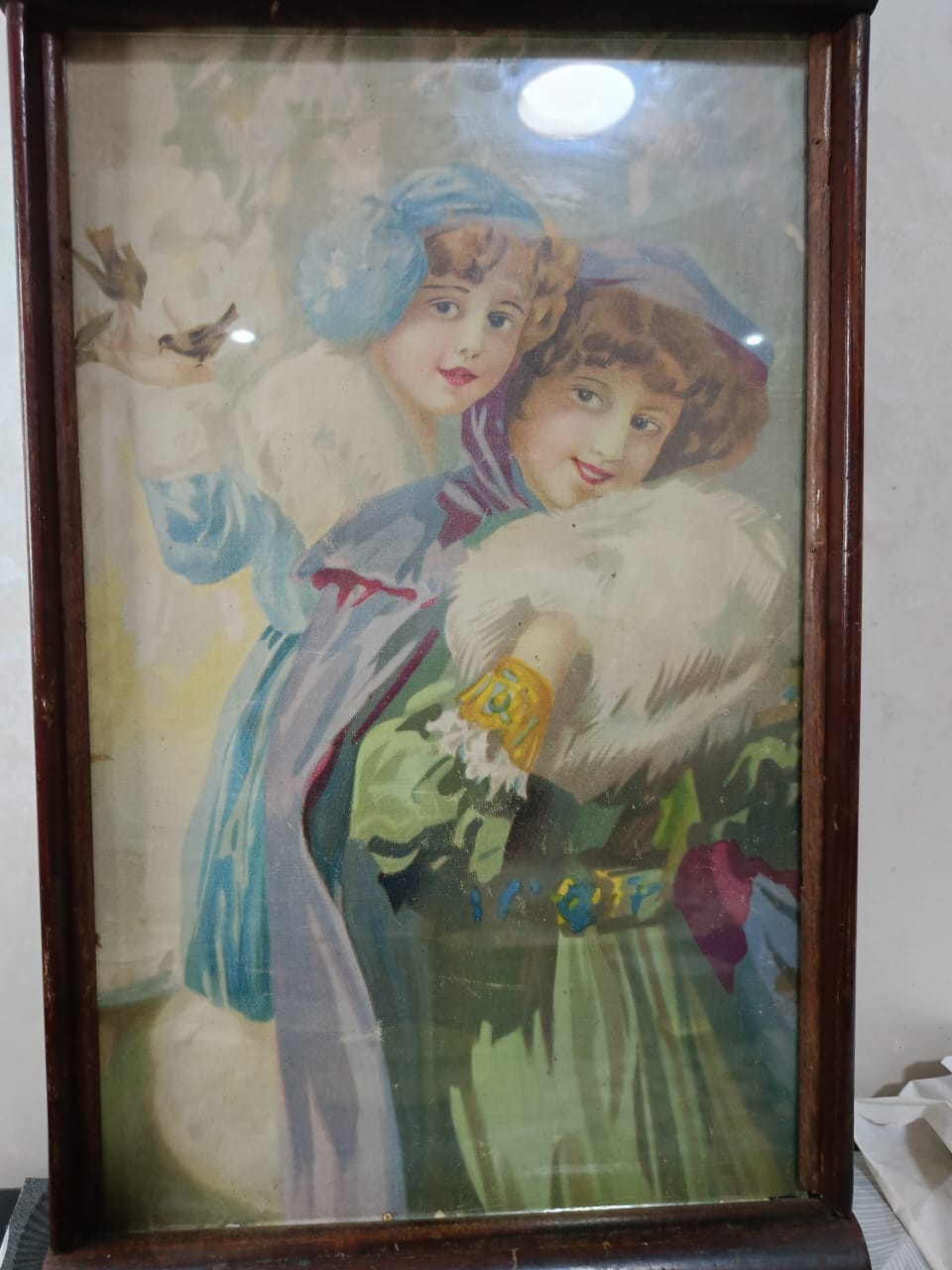 Ancien tableau vintage original huile sur toile