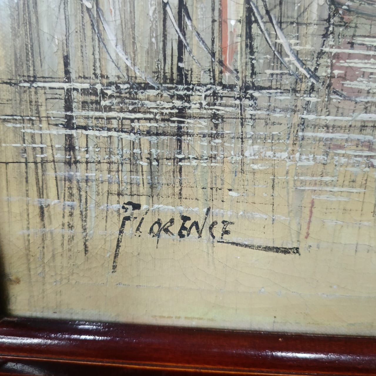 Ancien tableau peinture huile sur toile signée