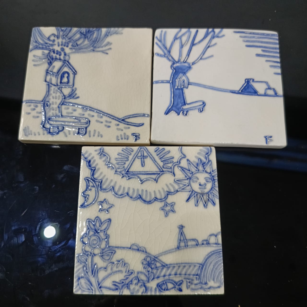 3 Pièces Art déco original vintage&nbsp;