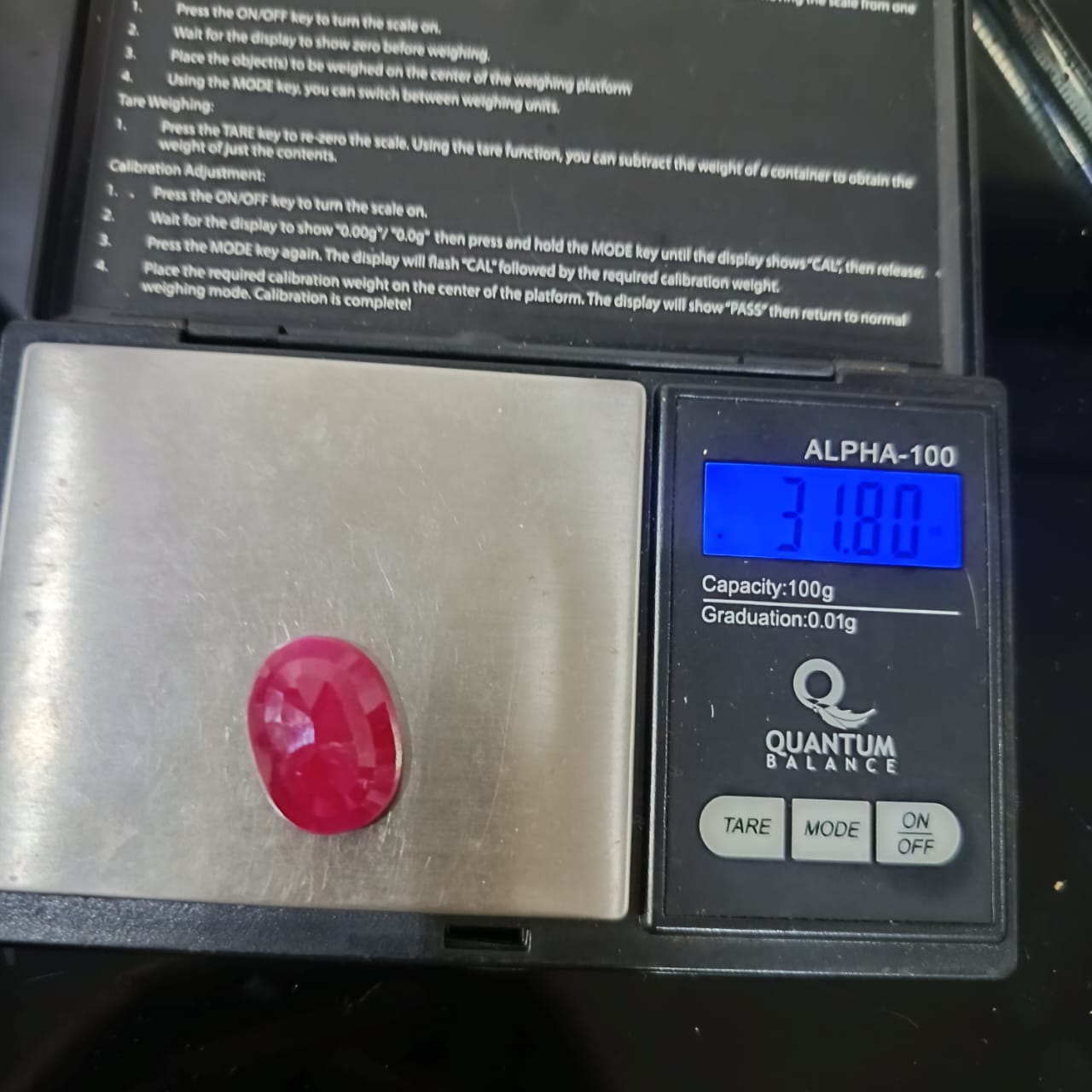 حجر ياقوت طبيعي
