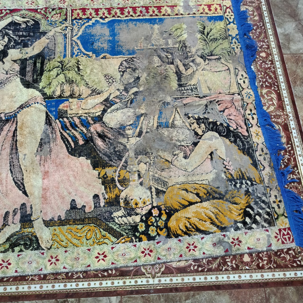 Ancien tapis vintage original