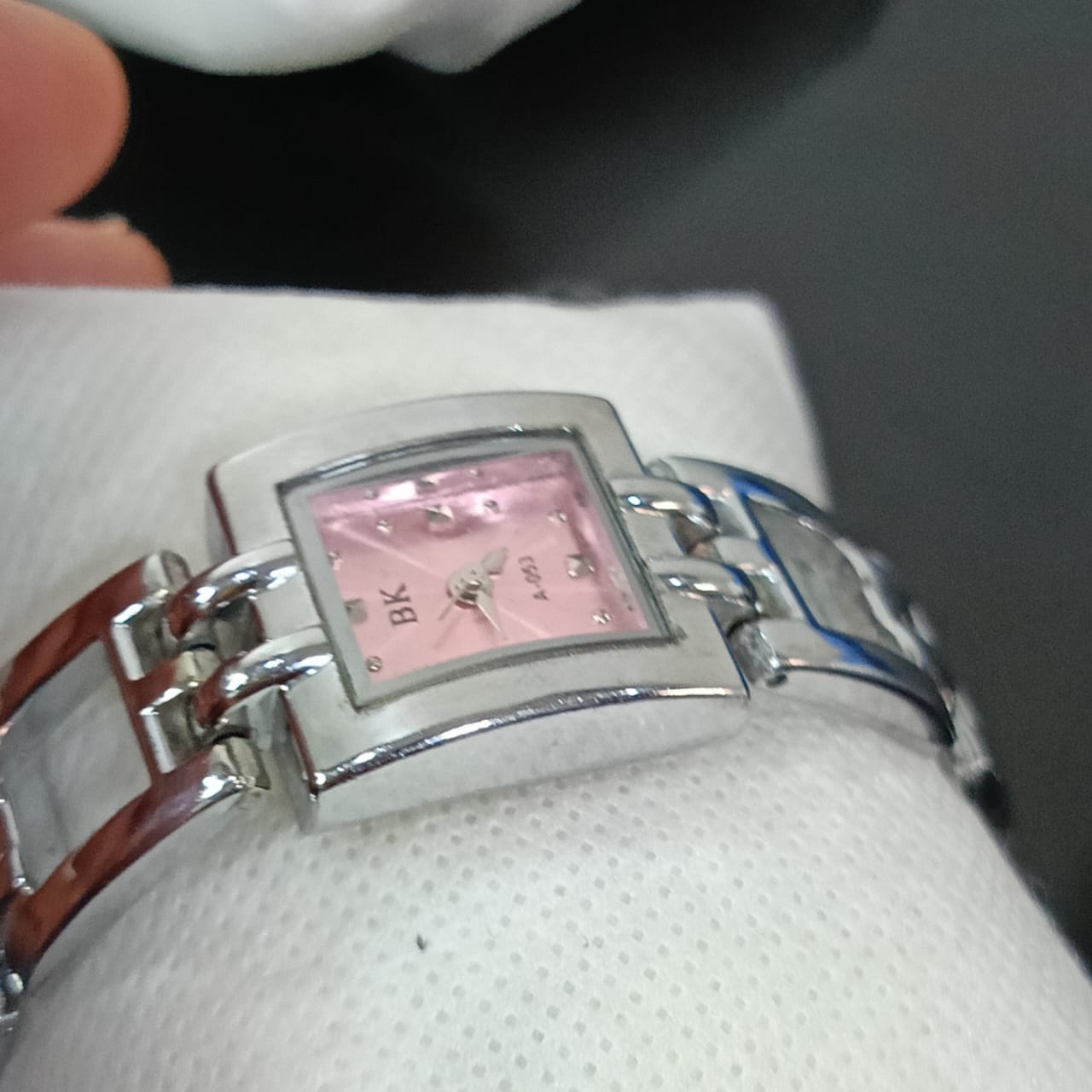 Montre BK femme original Quartz plaqué or blanc