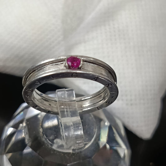 Bague bvolgai argent original et Ruby
