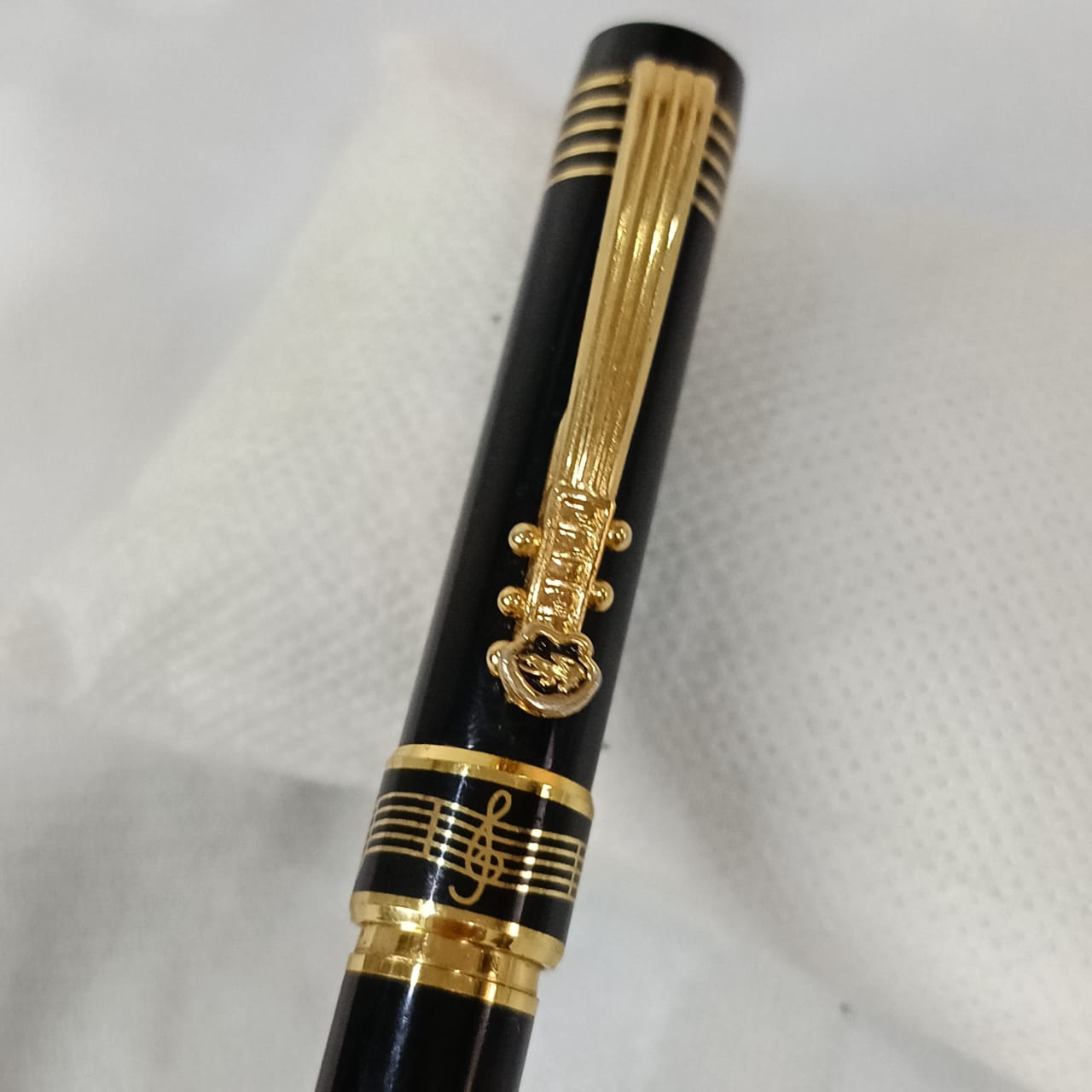 Stylo plume croco plaqué or vintage original