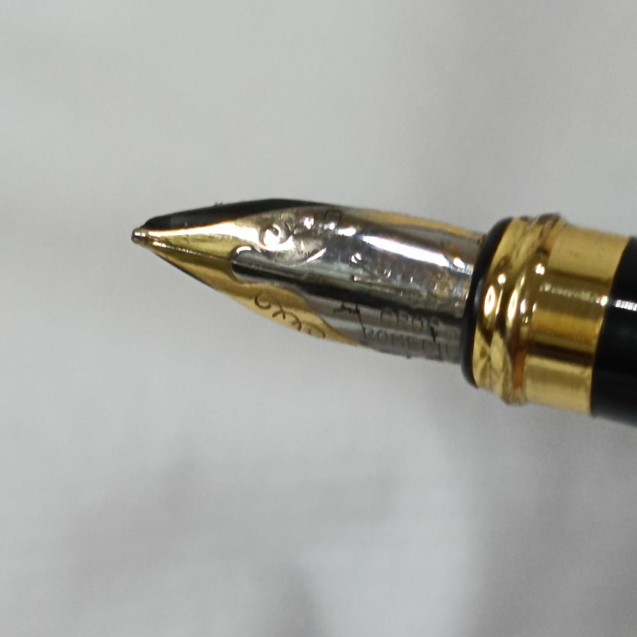 Stylo plume croco plaqué or vintage original