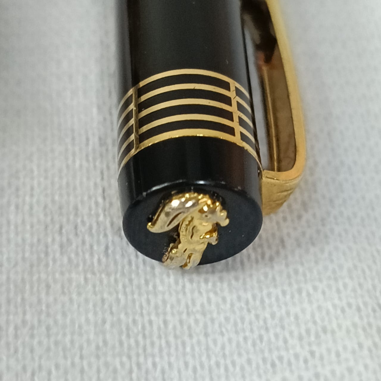 Stylo plume croco plaqué or vintage original